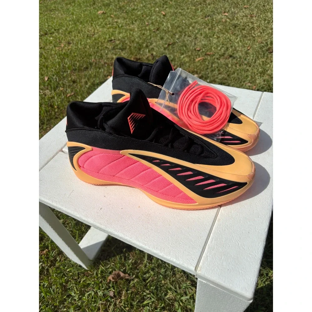 Adidas Anthony Edwards 2 Low AE1 Coral Black Basketball Shoes IF1863 Mens 13